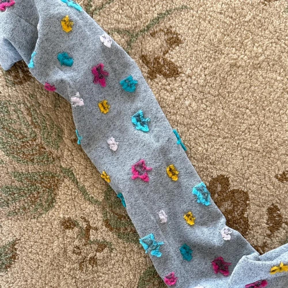 Girls Target gray and Multicolor Star Pattern Kids Tights. Never wore. Size 7-10